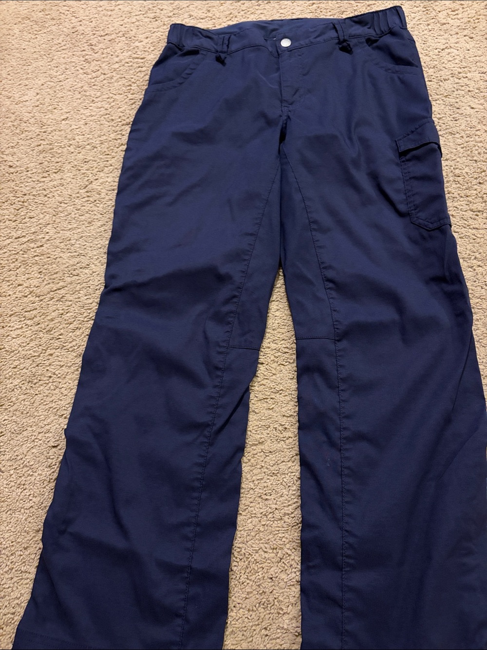 Duluth Trading Co Navy Dry on the Fly Convertible Roll-tab Pant women’s 10 x 29